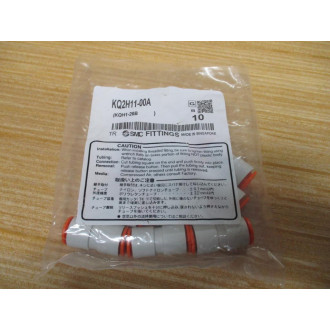 SMC KQ2H11-00A One-Touch Straight Union 38" (Pack of 10)