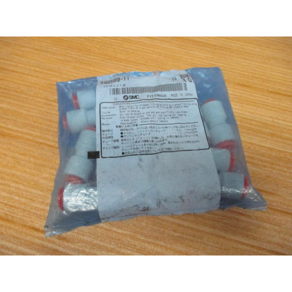 SMC KQ2H09-11 One-Touch Straight Union 8mm (Pack of 10)