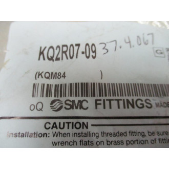 SMC KQ2R07-09 One-Touch Reducer Fitting 14" Tube x 516" (Pack of 10)
