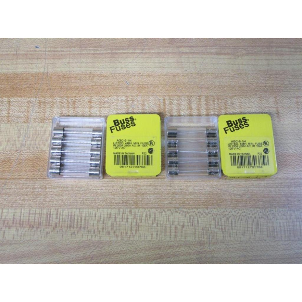 Buss AGC-6-14 Bussmann Fuse Cross Ref 1BZ13 Metal Strip (Pack of 10)