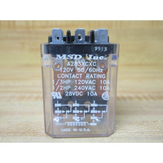 MSD A283XCXC-120V Relay A283XCXC - Used