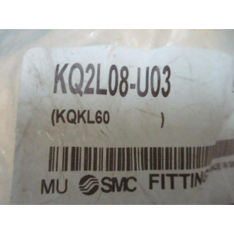 SMC KQ2L08-U03 On-Touch Elbow Fitting KQ2L08U03 (Pack of 10)