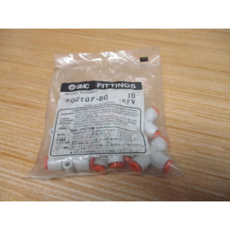 SMC KQ2T07-00 One-Touch Tee Fitting KQ2T0700 (Pack of 10)