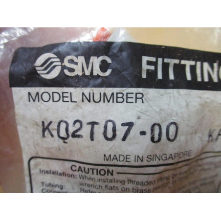 SMC KQ2T07-00 One-Touch Tee Fitting KQ2T0700 (Pack of 10)