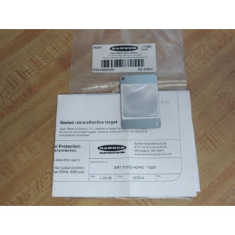 Banner 97942-162K671H01 Reflector Target WMounting Plate 97942162K671H01