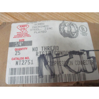 American Fittings NT2751 Compression Connector 34" (Pack of 7) - New No Box