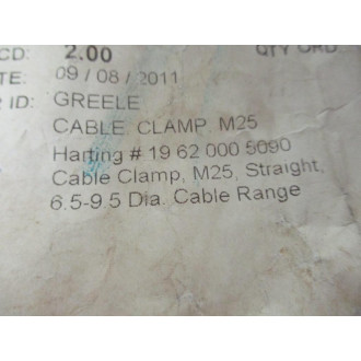 Harting 19620005090 Cable Clamp - New No Box