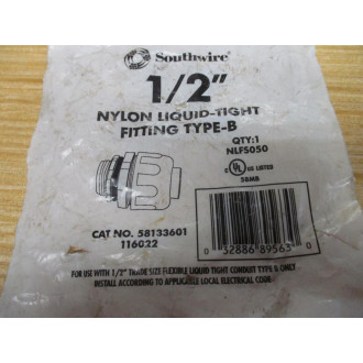 Southwire NLF5050 Nylon Liquid-Tight Fitting 12"