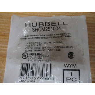 Hubbell SHCM251034 Cord Connector (Pack of 5)