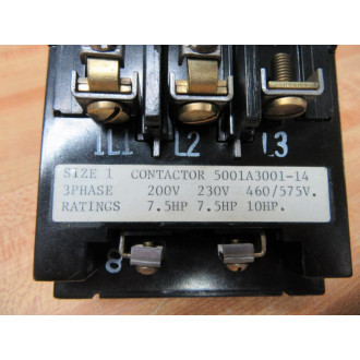 Ward Leonard 5001A3001-14 Starter 5001A300114 - Used