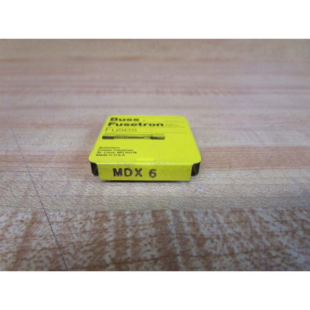 Buss MDX-6 Bussmann Fusetron Fuse MDX6 Melting Conductor (Pack of 5)
