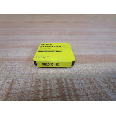 Buss MDX-6 Bussmann Fusetron Fuse MDX6 Melting Conductor (Pack of 5)
