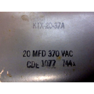 KTX-20-37A 20MFD 370VAC Capacitor KTX2037A (Pack of 2) - Used