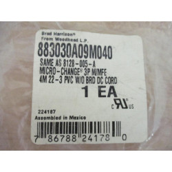 Brad Harrison 883030A09M040 Woodhead Micro Sensor Cord Set