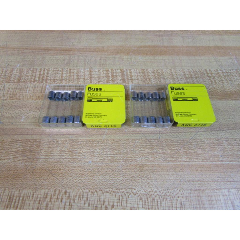 Buss AGC-316 Bussmann Fuse Cross Ref 6F005 Fine Wire (Pack of 10)