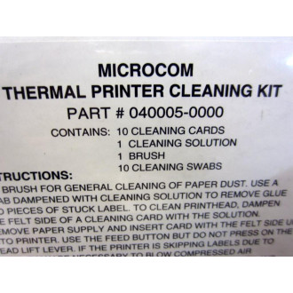 Microcom 040005-0000 Thermal Printer Cleaning Kit 0400050000