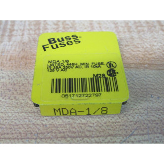 Buss MDA-18 Bussmann Fuse Cross Ref 1CL93 Gray (Pack of 5)