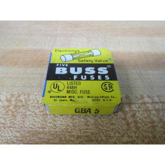 Buss GBA-5 Bussmann Fuse Cross Ref 1CC06 White (Pack of 10)