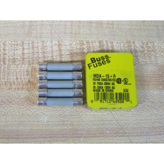 Buss MDA-15-R Bussmann Fuse Cross Ref 1CL96 (Pack of 5)