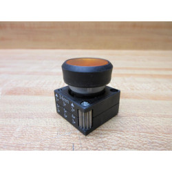 Siemens 3SB3001-0AA01 Furnas Illuminated Amber Push Button WBase - New No Box