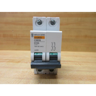 Merlin Gerin 24586 Square D 10A Circuit Breaker C60N - New No Box