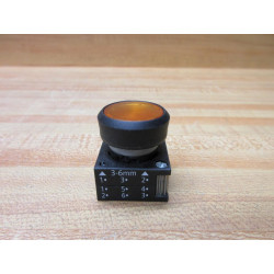 Siemens 3SB3001-0AA01 Furnas Illuminated Amber Push Button WBase - New No Box