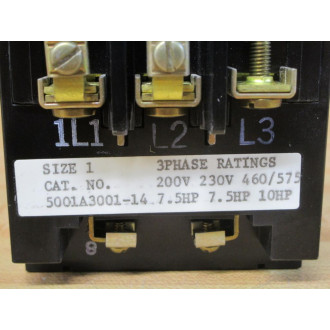 Ward Leonard 5001A3001-14 Starter 5001A300114 - New No Box