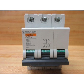 Merlin Gerin 24221 Square D 63A Circuit Breaker C60N - New No Box