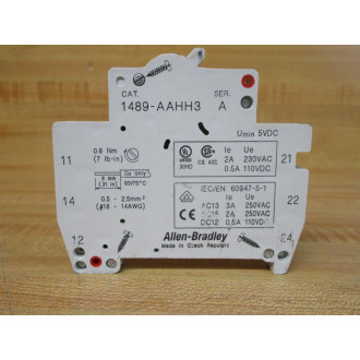 Allen Bradley 1489-AAHH3 Auxiliary Contact 1489AAHH3 (Pack of 2) - New No Box