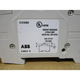 Asea Brown Broveri S203U-K10 ABB Circuit Breaker - New No Box