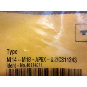 Turck NI14-M18-AP6X-0.2CS11243 Inductive Sensor NI14M18AP6X02CS11243 46114011