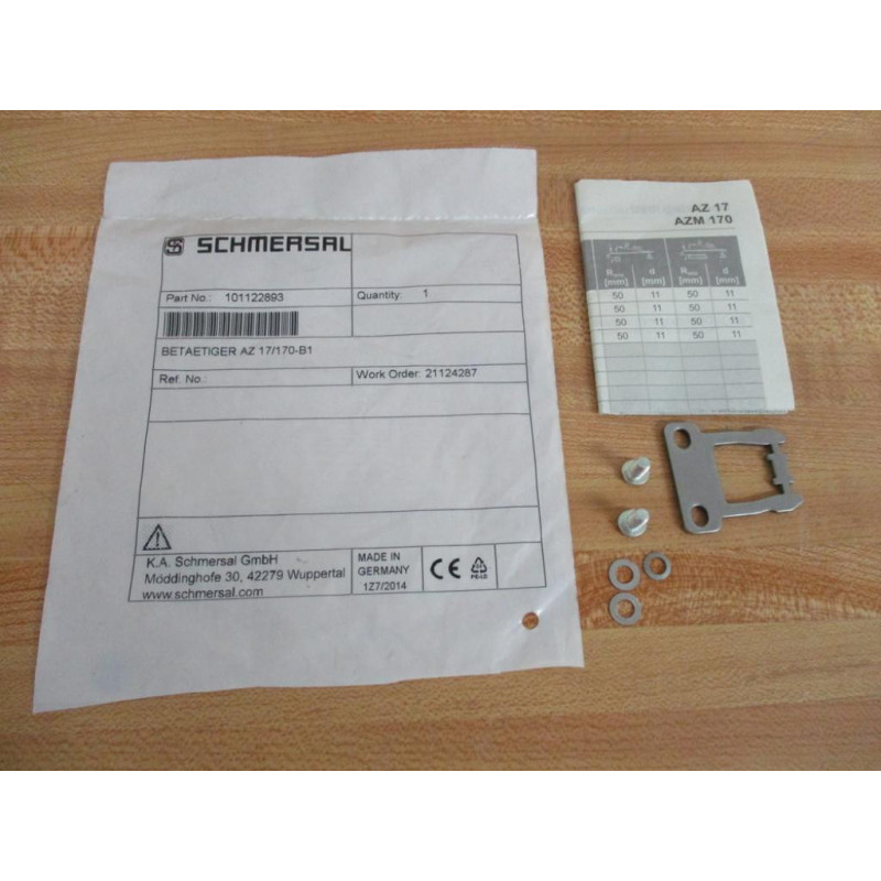 Schmersal AZ 17170-B1 Actuator Key Assy. 101122893