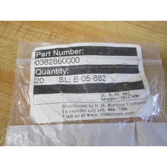 Weidmuller 0382860000 End Bracket EW 15 Beige (Pack of 20)