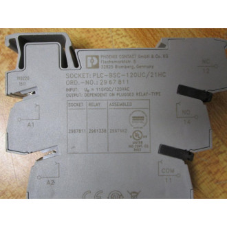 Phoenix Contact PLC-BSC-120UC-21HC Terminal Block Gray - New No Box