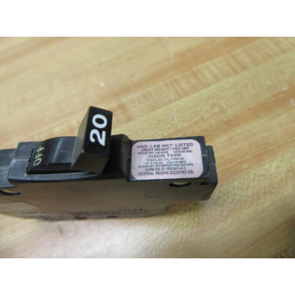 Federal Pacific NC-120 FPE Circuit Breaker 20Amp NC120 (Pack of 5) - Used