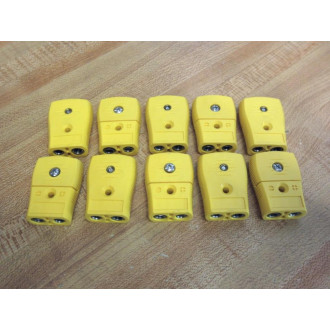 25MW-401-210 Thermocouples Connectors 25MW401210 Yellow Female (Pack of 10) - New No Box