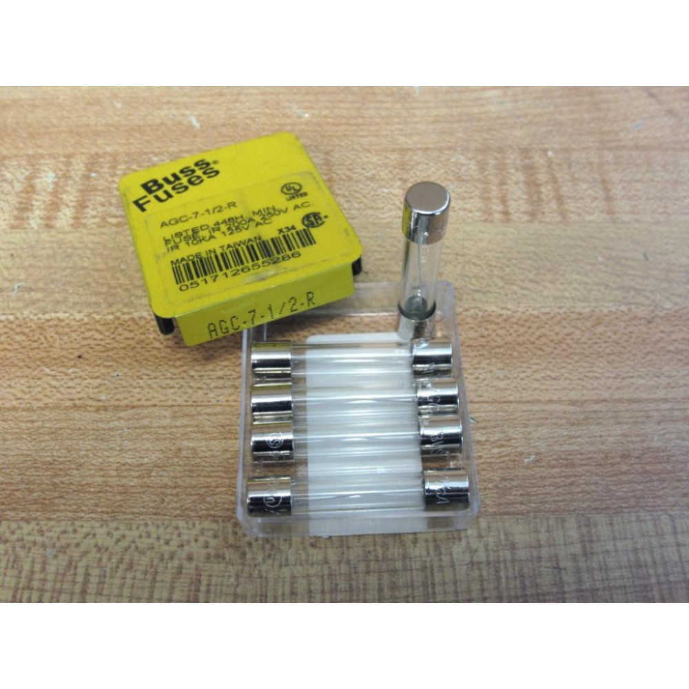 Bussmann AGC-7-12-R 7.5A Fuse AGC712R (Pack of 5) Bussmann AGC-7-12-R 7.5A Fuse AGC712R (Pack of 5)