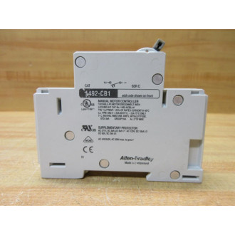 Allen Bradley 1492-CB1G020 Circuit Breaker 1492CB1G020 2A 16 HP - Used