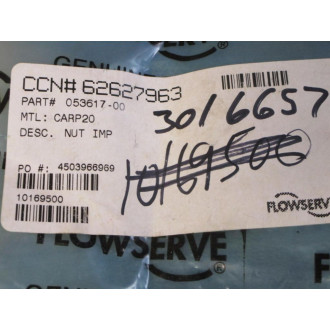 Flowserve 053617-00 Cap Nut IMP 05361700 (Pack of 3)