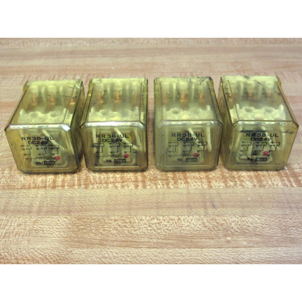 IDEC RR3B-UL-DC24V Relay RR3BULDC24V (Pack of 4) - Used