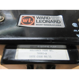 Ward Leonard RDP4-10100 Contactor 78093-R - Used