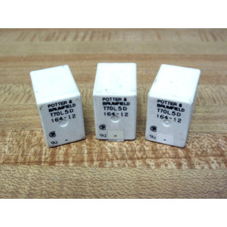 Potter & Brumfield T70L5D Minature PCB Relay T7OL5D 164-12 (Pack of 3) - Used