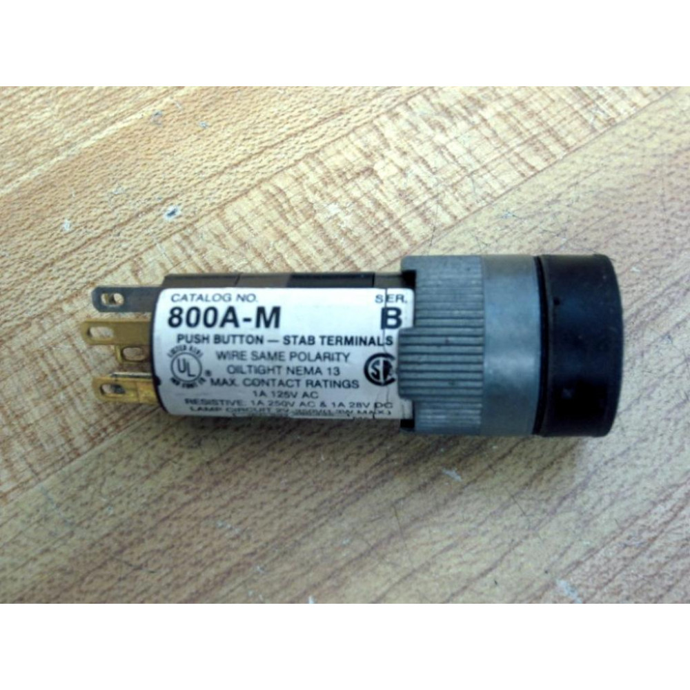 Allen Bradley 800A-M Pushbutton 800AM Ser B WO Lens (Pack of 4) - Used
