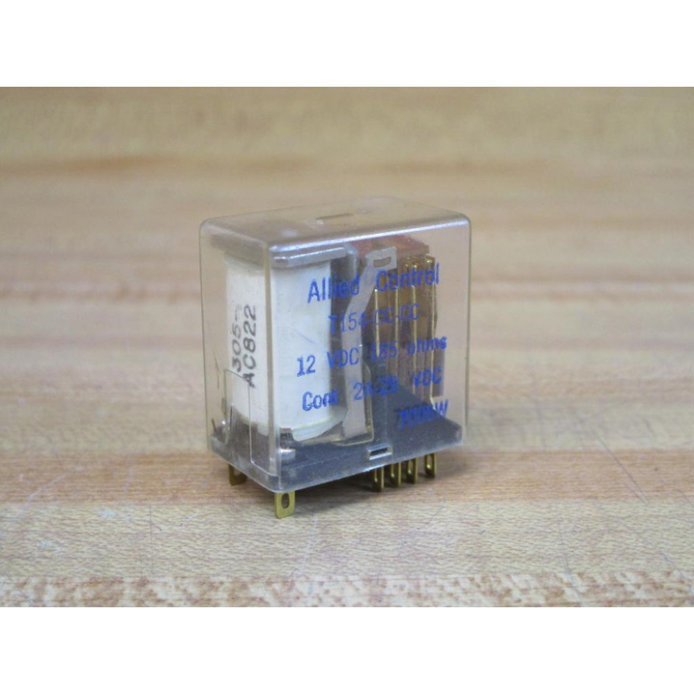 Allied Control T154-CC-CC Relay T154CCCC 12 VDC 185 OHMS - Used