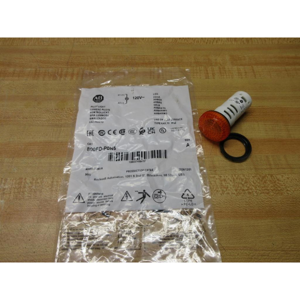 Allen Bradley 800FD-P0N5 Pilot Light 800FD-PON5