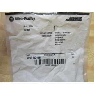 Allen Bradley 800T-N246B Black Mushroom Cap 800TN246B