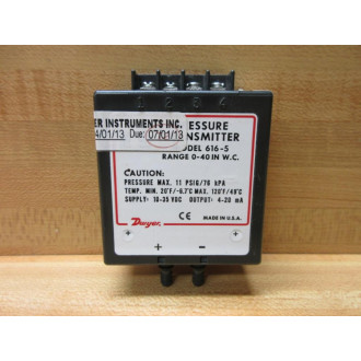 Dwyer 616-5 Pressure Transmitter 6165 - Used