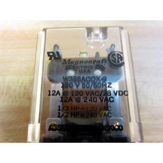 Magnecraft W388ACOX-9 Relay W388AC0X-9 12A 120VAC - New No Box