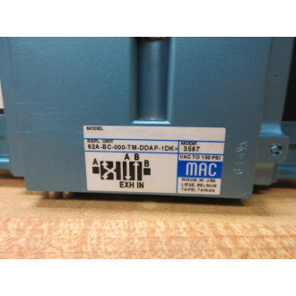 Mac Valves 82A-BC-000-TM-DDAP-1DK Solenoid Valve 82BC000TMDDAP1DK