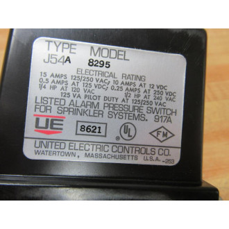 United Electric Controls J54A 8295 Pressure Switch J54A8295